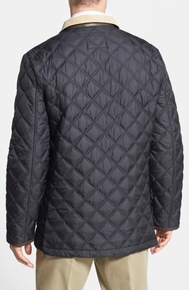Brooks Brothers Regular Fit Quilted Jacket with Tartan Lining