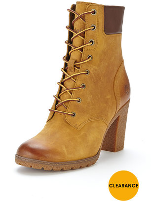 Timberland Glancy 6 Inch Heeled Lace Up Ankle Boots