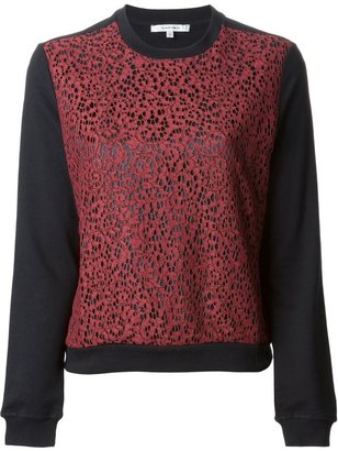 Carven lace panel sweater