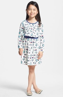 Tea Collection 'V Gelchen' Floral Print Dress (Toddler Girls, Little Girls & Big Girls)