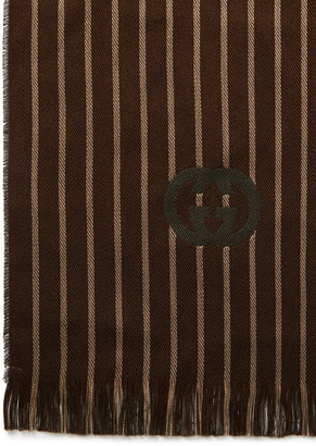 Gucci Cotton Stripe Scarf 74" x 9"