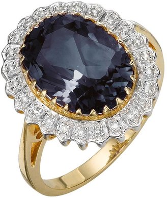 Love GEM 9 Carat Yellow Gold and Diamond Sapphire Ring