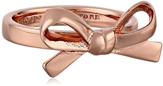 Kate Spade Skinny Mini" Bow Rose Gold Ring, Size 5