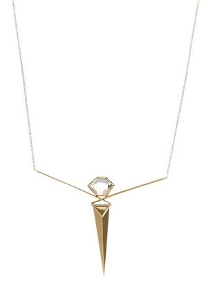 MONIQUE P?AN Diamond, diamond-quartz & gold necklace