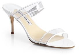 Manolo Blahnik Mucula Translucent Double-Banded Sandals
