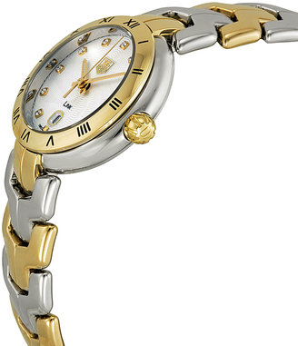 Tag Heuer Women's Link Silver Guilloche Dial Steel and Gold Watch