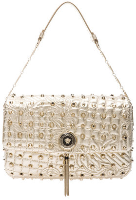 Versace Embossed Tassle Shoulder Bag