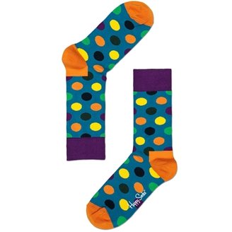 Happy Socks Teal Big Dot Socks - Size 10-13