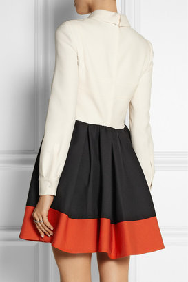 Valentino Wool and silk-blend mini dress