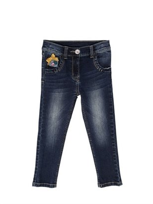 MonnaLisa Embellished Stretch Cotton Denim Jeans