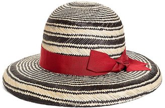 Brooks Brothers Stripe Panama Straw Hat
