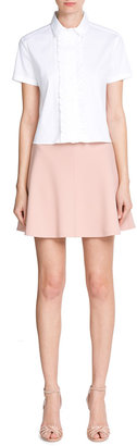 RED Valentino Flared Wool-Blend Skirt
