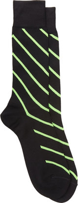 Paul Smith Neon Diagonals Midcalf Socks