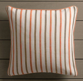 Restoration Hardware Perennials® Côte d'Azur Multi-Stripe Pillow Cover Clementine