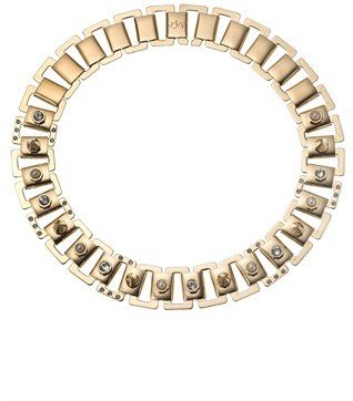 Maria Francesca Pepe Gold Swarovski Chain Necklace