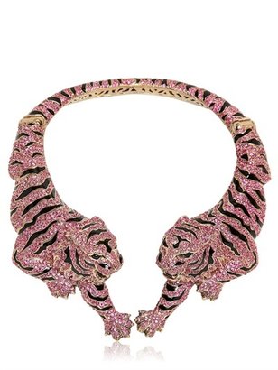 Roberto Cavalli Pink Swarovski Tigre Necklace