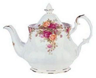 Royal Albert Red 'Old Country Rose' teapot