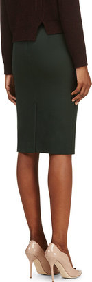 Burberry Green Wool Pencil Skirt