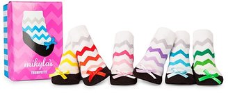 Trumpette Infant Girls' Mikyla's Chevron Socks, Set of 6 - Sizes 0-12 Months