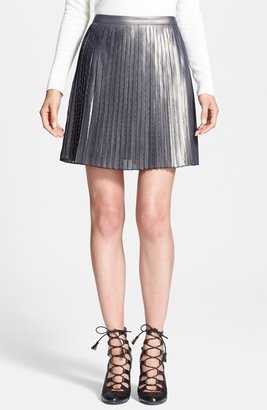 Tory Burch 'Audra' Metallic Pleated Skirt