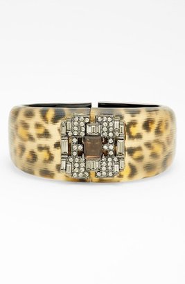 Alexis Bittar 'Lucite - Leopard Deco' Hinged Bracelet (Nordstrom Exclusive) Grey