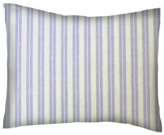 SheetWorld Percale Twin Pillow Case - Lavender Dual Stripe - Made In USA