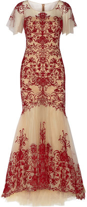 Notte by Marchesa 3135 Notte by Marchesa Embroidered tulle gown