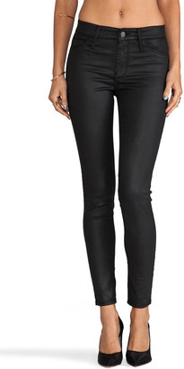 Black Orchid Coated Mid Rise Skinny