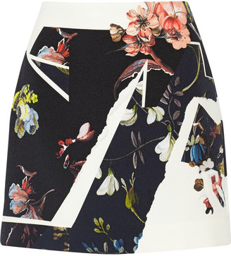 Erdem Mari floral-print crepe mini skirt