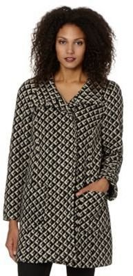 Betty Jackson Designer black diamond knitted coat