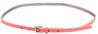 Calvin Klein orange patent skinny belt