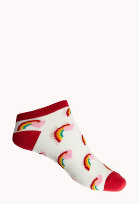 Forever 21 Over-the-Rainbow Ankle Socks