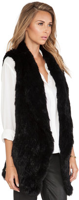 June Knitted Rabbit Fur Vest