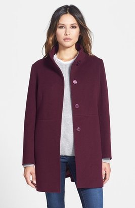 Cinzia Rocca DUE Stand Collar Wool Blend Coat (Petite)