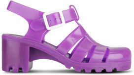 JuJu Women's Babe Heeled Jelly Sandals Fluro Purple