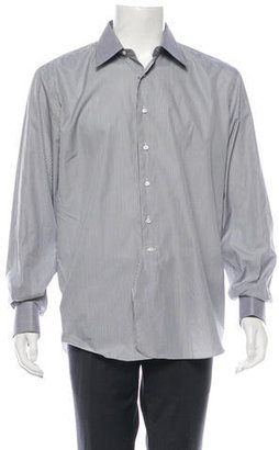 Neiman Marcus Fray for Striped Button-Up w/ Tags