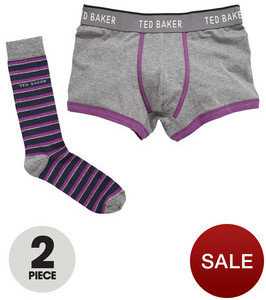 Ted Baker Mens Stripe Socks And Boxers Set