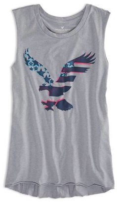 American Eagle Factory Graphic Muscle Tank
