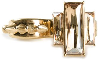 Alexander McQueen spiked double finger cocktail ring