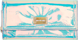 McQ Iridescent Metallic Laser Clutch Wallet