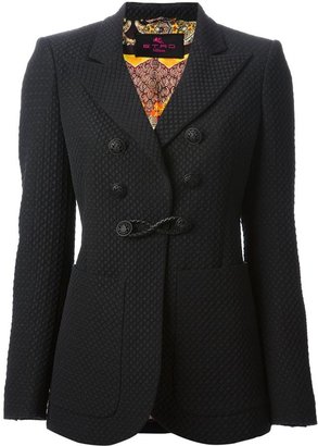 Etro patterned double breasted blazer