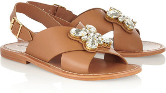 Marni Crystal-embellished leather sandals