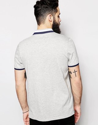 ASOS Polo Shirt With Shawl Collar And Tipping