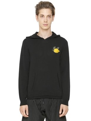 J.W.Anderson Hooded Embroidered Cotton Sweater