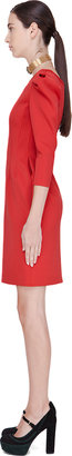 Lanvin Red Boatneck Dress
