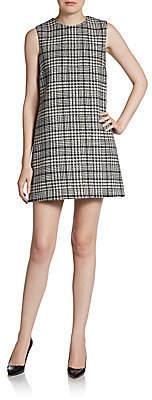 Dolce & Gabbana Sleeveless Wool Check Shift Dress