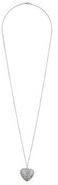 Dorothy Perkins Womens Long Heart Necklace- Silver