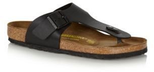 Birkenstock Black 'Arizona' toe post sandals
