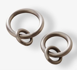 Pottery Barn PB Essential Curtain Round Rings - Pewter finish