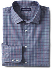 Lands' End LandsEnd Men's Tailored Fit Chambray Dress Shirt-Bright Meadow,19L